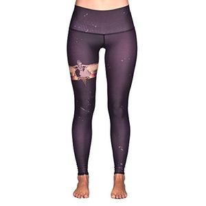Teeki Purple Leggings with Winged Design
